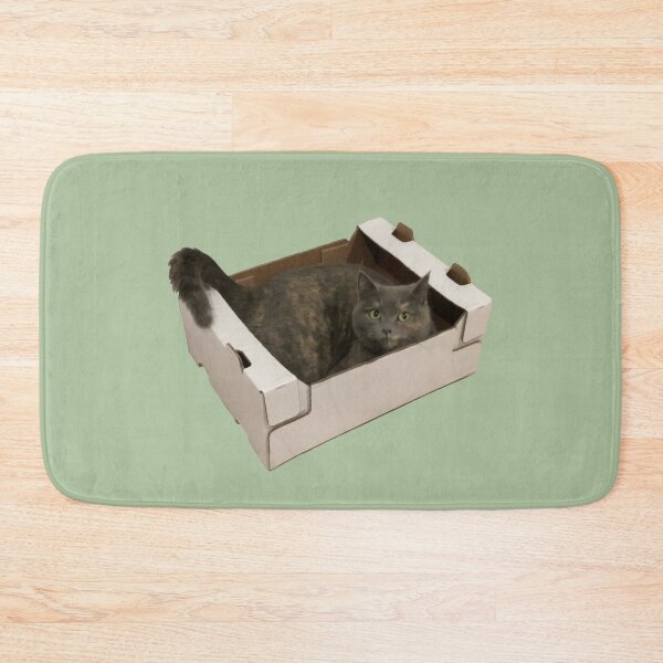 Item preview, Cat in a box, cardboard box cat designed and sold by suekieper.