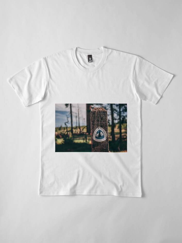 Alternate view of PCT Pacific Crest Trail sign Premium T-Shirt