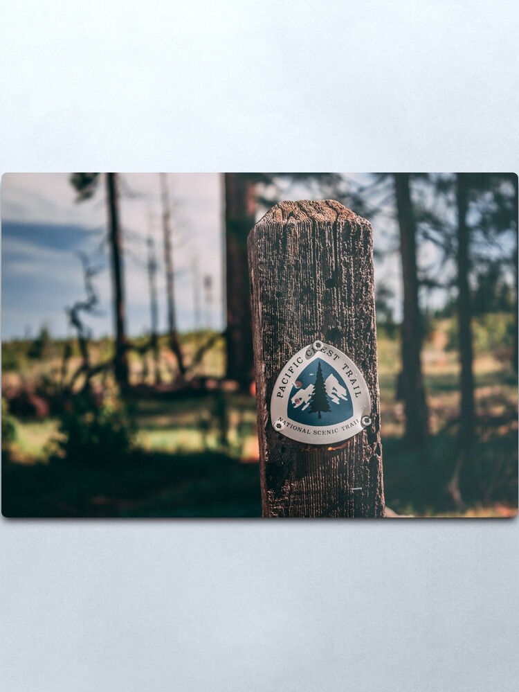Alternate view of PCT Pacific Crest Trail sign Metal Print