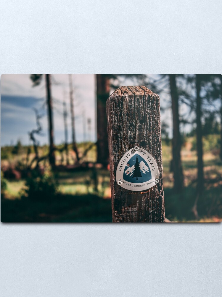 Alternate view of PCT Pacific Crest Trail sign Metal Print