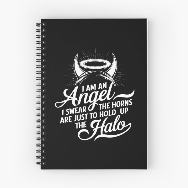 Item preview, I Am An Angel, The Horns Hold Up My Halo designed and sold by PlanetMarker.