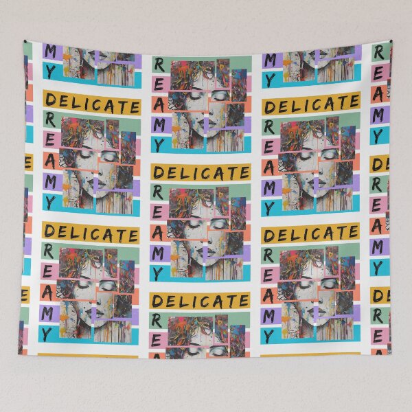 Item preview, Digital art painted the wording Delicate & Dreamy designed and sold by Vibes-vintage.