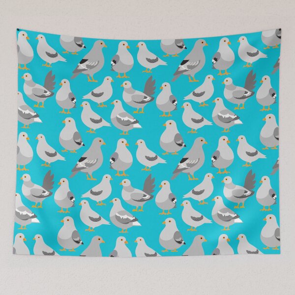 Item preview, Pigeons Pattern designed and sold by HotHibiscus.