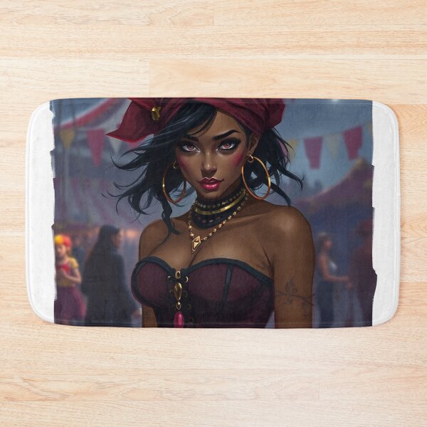 Item preview, Beautiful Romani Gypsy girl illustration designed and sold by Vintage Designs +.