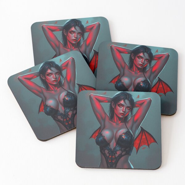 Item preview, Sexy Vampire demon fantasy punk horror Girl illustration designed and sold by Vintage Designs +.