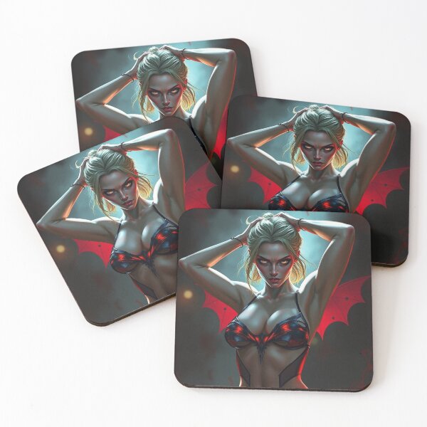Item preview, Sexy Vampire demon fantasy punk horror Girl illustration designed and sold by Vintage Designs +.