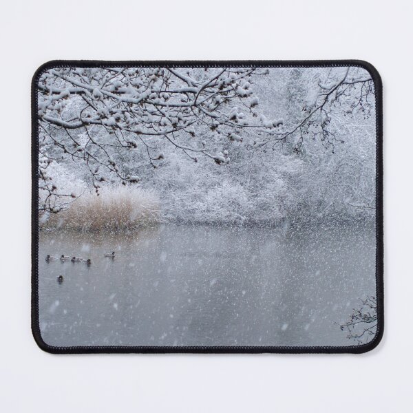 Item preview, Snowy duck pond - Hampden Park, Eastbourne designed and sold by karenadams.