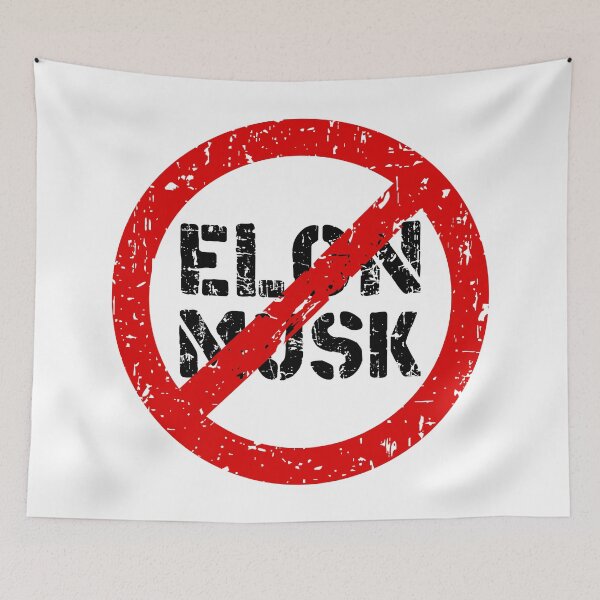 Item preview, Banned elon, NO ELON!  anti elon, no elon musk, no musk, Anti-Elon Musk Bumper Decal For elon musk haters! red designed and sold by ramwebroom.