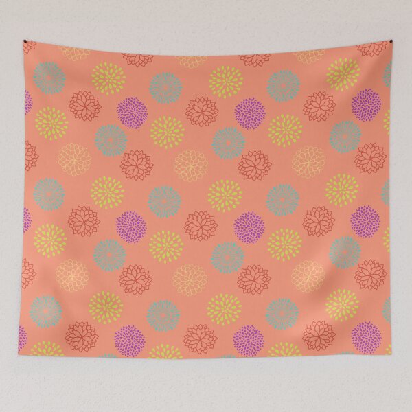 Item preview, Retro Floral Pattern designed and sold by Spike The Punch Design Co..