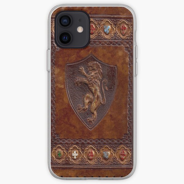 Hand-Tooled Leather Medieval Book Cover iPhone Soft Case