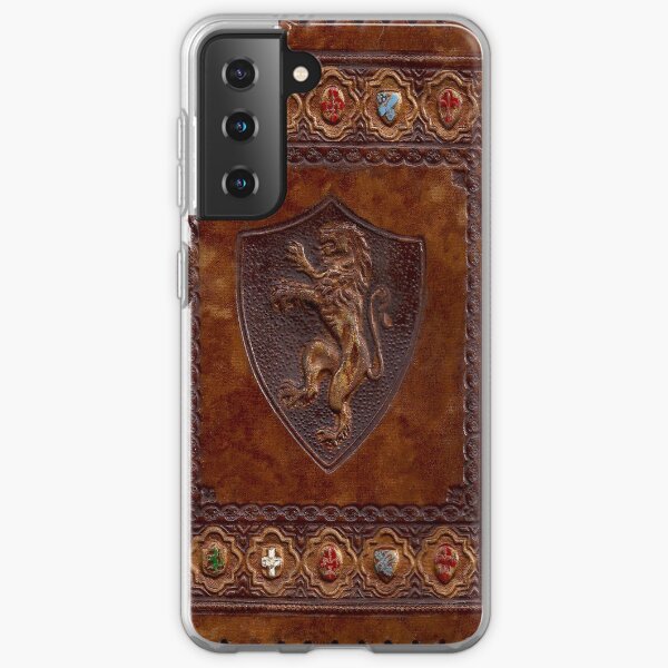 Hand-Tooled Leather Medieval Book Cover Samsung Galaxy Soft Case