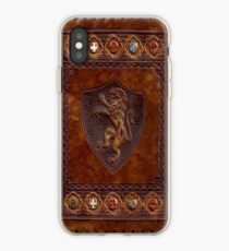 Hand-Tooled Leather Medieval Book Cover iPhone Case