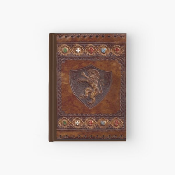 Hand-Tooled Leather Medieval Book Cover Hardcover Journal