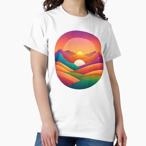 Item preview, Sunset Over the Hills Emblem designed and sold by TrendFlux.