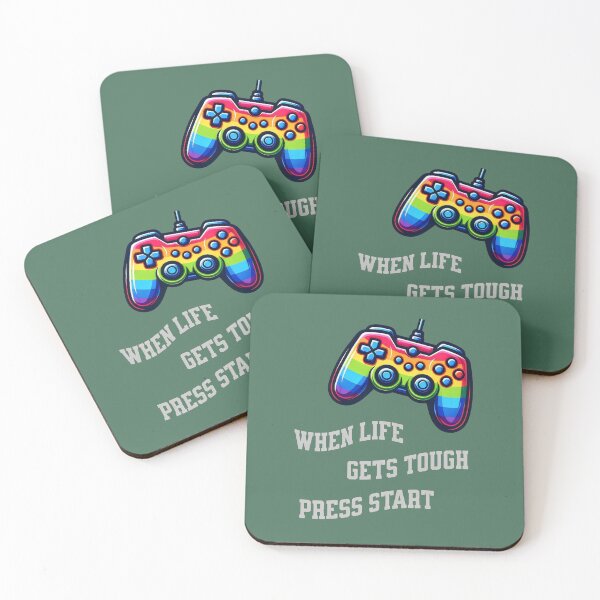 Item preview, When Life Gets Tough, Press Start designed and sold by MyHappyArtShop.