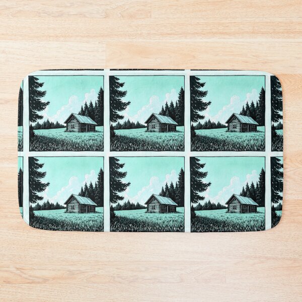 Item preview,  Cabins Serene Landscape Nature Woodhouse Rural Forest designed and sold by ART ATTACK ZONE.