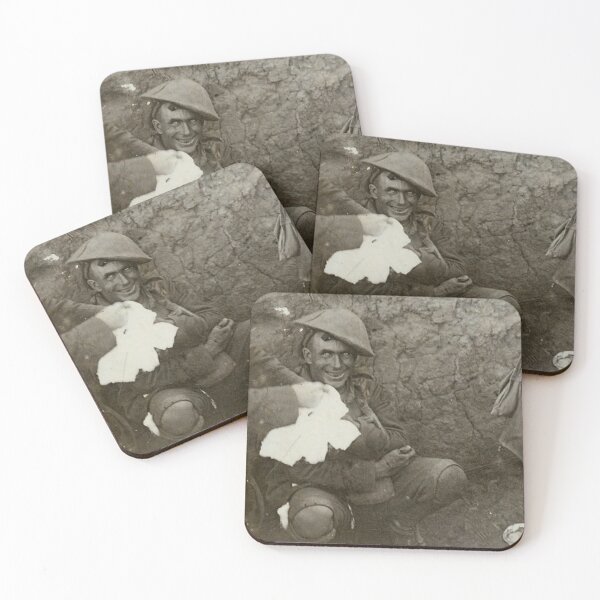 Item preview, Vintage photo Soldier in WWI Trenches designed and sold by Vintage Designs +.