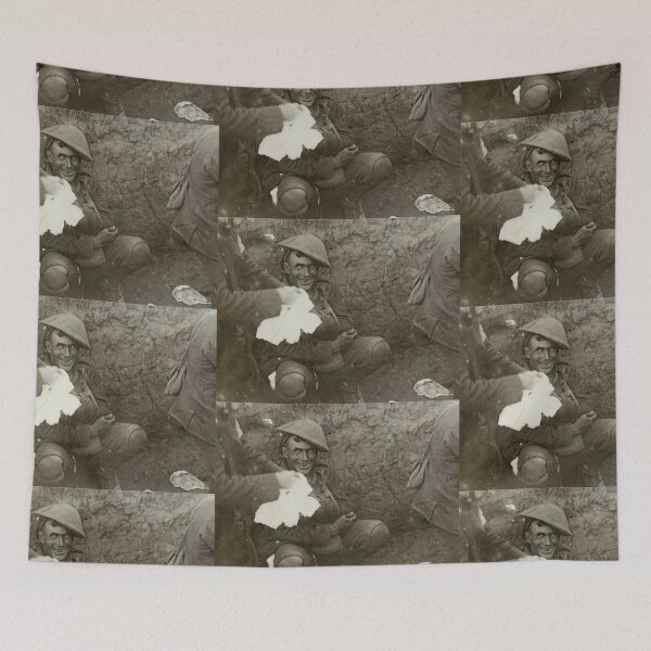 Item preview, Vintage photo Soldier in WWI Trenches designed and sold by Vintage Designs +.