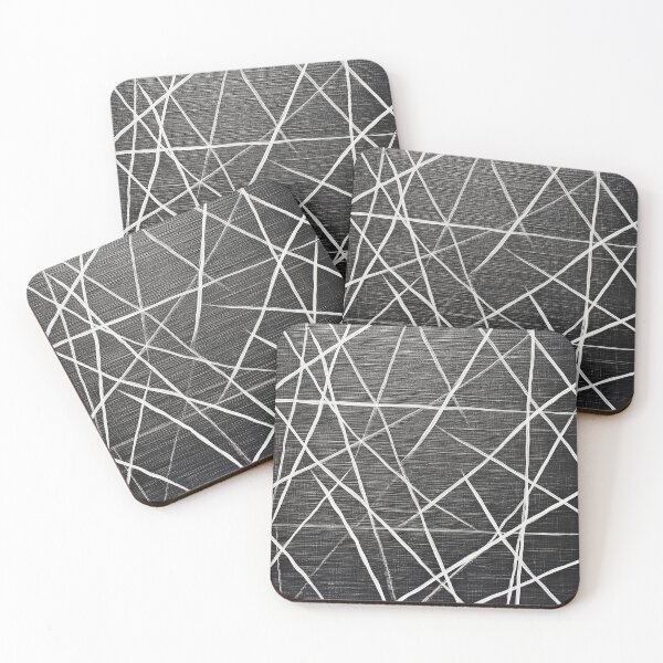 Item preview, Pattern: long, thin white lines on a dark gray background designed and sold by Animals, Nature & Landscapes.