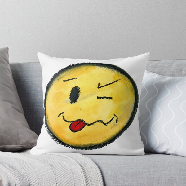 Artikel-Vorschau von Zwinker Emoji Grunge, designt und verkauft von monika-holle.