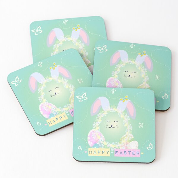 Item preview, Vector Easter Illustration with Wreath, Hare's Face and Ears designed and sold by amatiana.