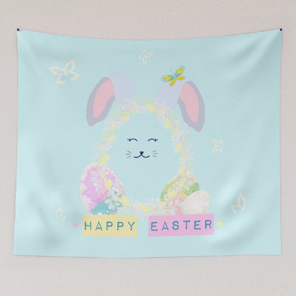 Item preview, Vector Easter Illustration with Wreath, Hare's Face and Ears designed and sold by amatiana.