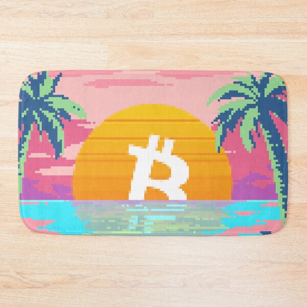 Item preview, Bitcoin Beach Retro Aesthetic Pixel Art designed and sold by CyberRex.