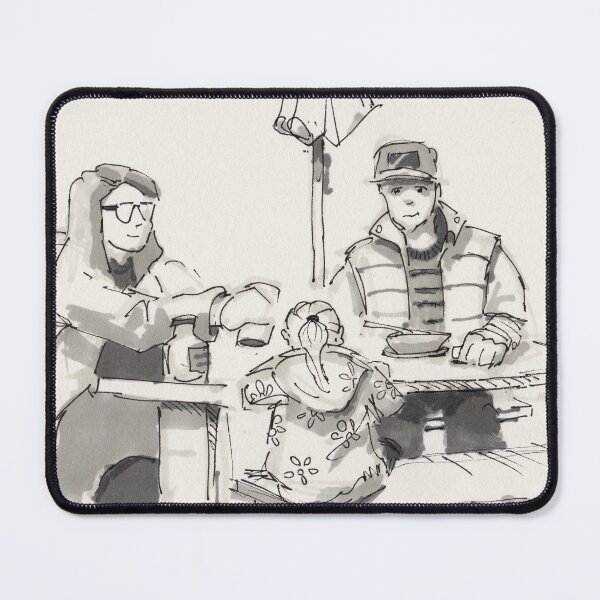 Item preview, Young Family at Picnic Table drawing designed and sold by MikeJory.