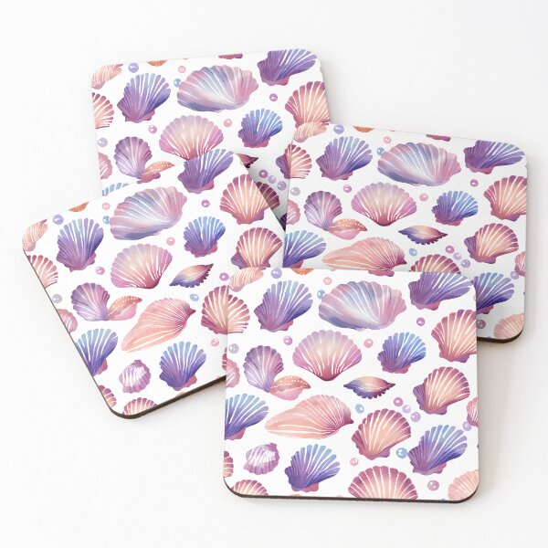 Item preview, Seashells and pearls, orange and violet designed and sold by Gioia-JJ.