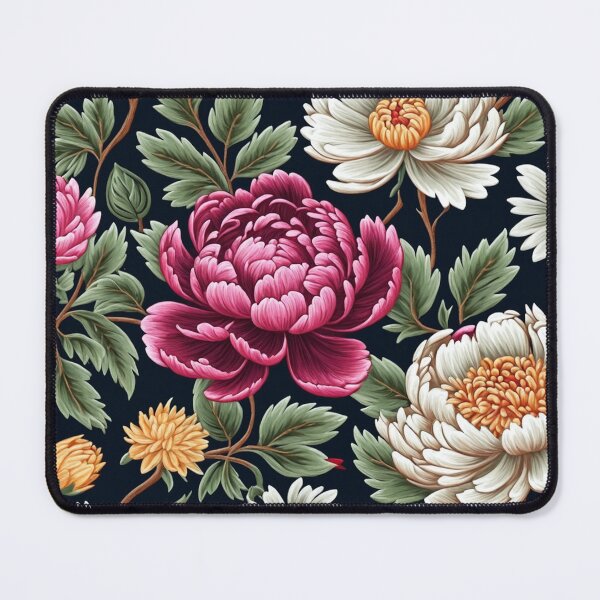 Item preview, Blossom trees with rose, peony, chrysanthemum. Jacobean embroidery style designed and sold by Giuseppe Cammino.