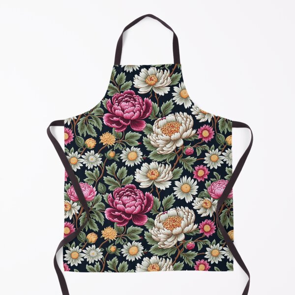 Item preview, Blossom trees with rose, peony, chrysanthemum. Jacobean embroidery style designed and sold by Giuseppe Cammino.