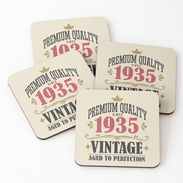 Item preview, 90th Birthday Vintage 90 Years Premium Quality Since 1935 designed and sold by eclecTEEq.