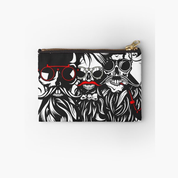 Item preview, skull hipster bearded beard round glasses mustache pipe couple designed and sold by Achille3777.