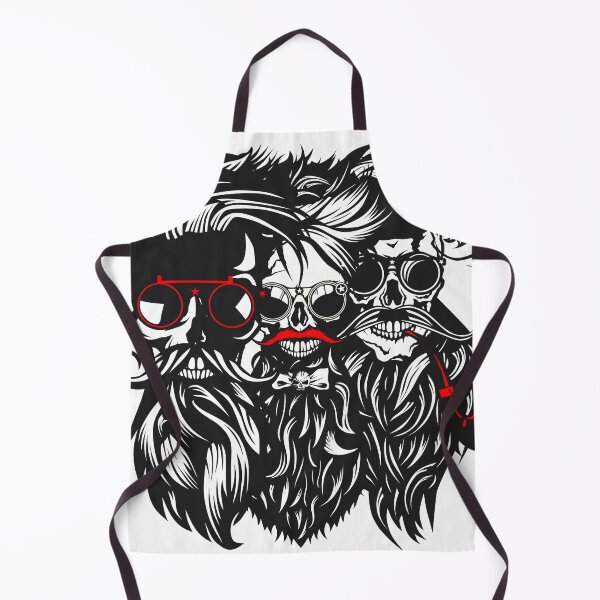 Item preview, skull hipster bearded beard round glasses mustache pipe couple designed and sold by Achille3777.