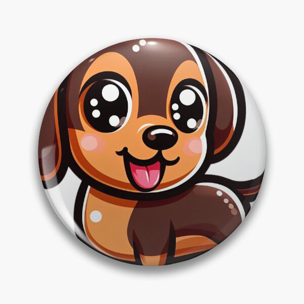 Item preview,  Adorable Teckel Cartoon Sticker designed and sold by BrightNook.