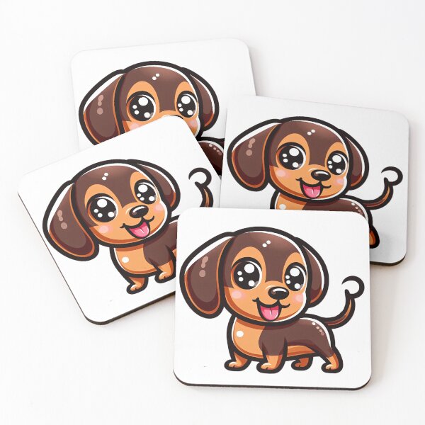 Item preview,  Adorable Teckel Cartoon Sticker designed and sold by BrightNook.
