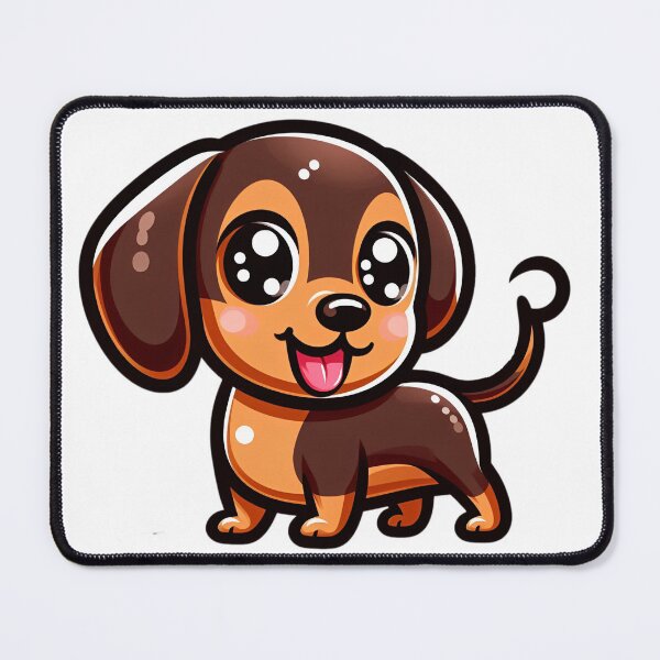 Item preview,  Adorable Teckel Cartoon Sticker designed and sold by BrightNook.