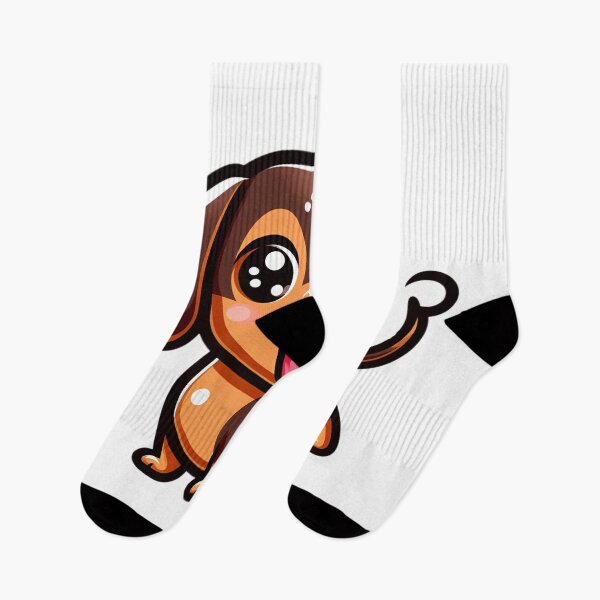Item preview,  Adorable Teckel Cartoon Sticker designed and sold by BrightNook.