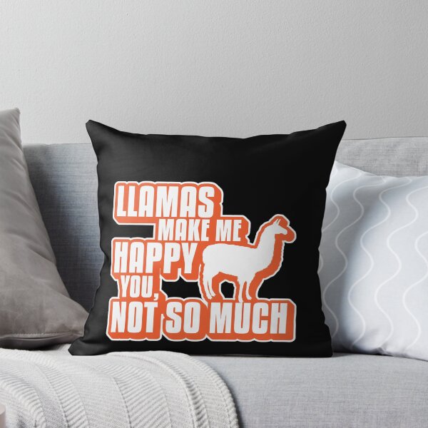 Item preview, Llamas Make Me Happy You Not So Much Funny Dad Joke Animal Pun designed and sold by spitzys.