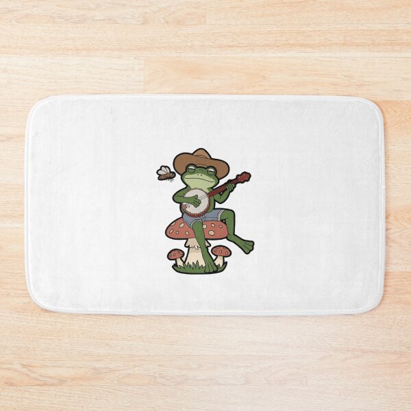 Item preview, Modern Trendy Cute Frog Playing Banjo on Mushroom  designed and sold by SOUFIANE1991.
