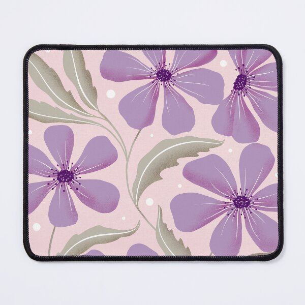 Item preview, Botanical Art. Modern Flowers Dancing. Floral Pattern in Lilac and Olive Green designed and sold by Sandra Brezina.
