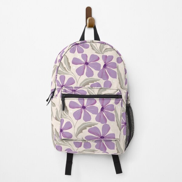Item preview, Botanical Art. Modern Flowers Dancing. Floral Pattern in Lilac and Olive Green designed and sold by Sandra Brezina.