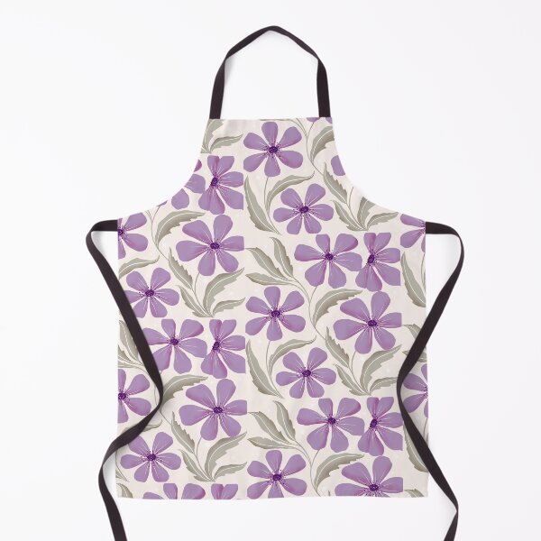 Item preview, Botanical Art. Modern Flowers Dancing. Floral Pattern in Lilac and Olive Green designed and sold by Sandra Brezina.
