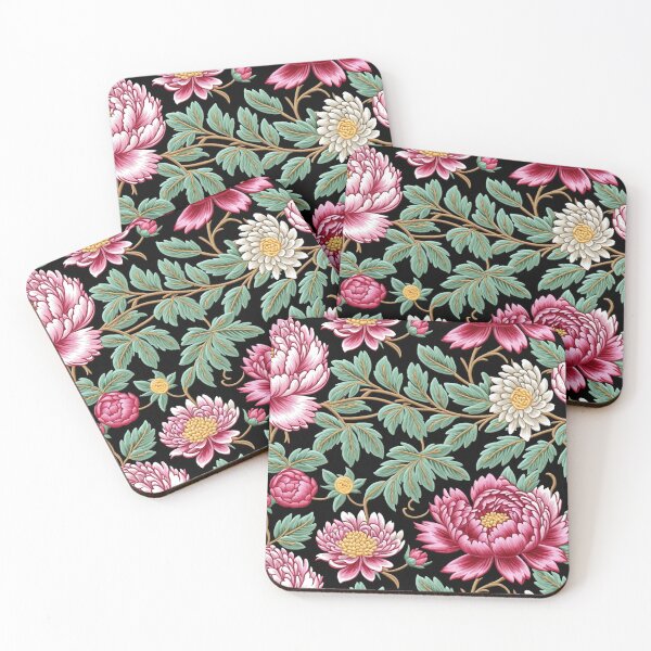 Item preview, Blossom trees with rose, peony, chrysanthemum. Jacobean embroidery style designed and sold by Giuseppe Cammino.