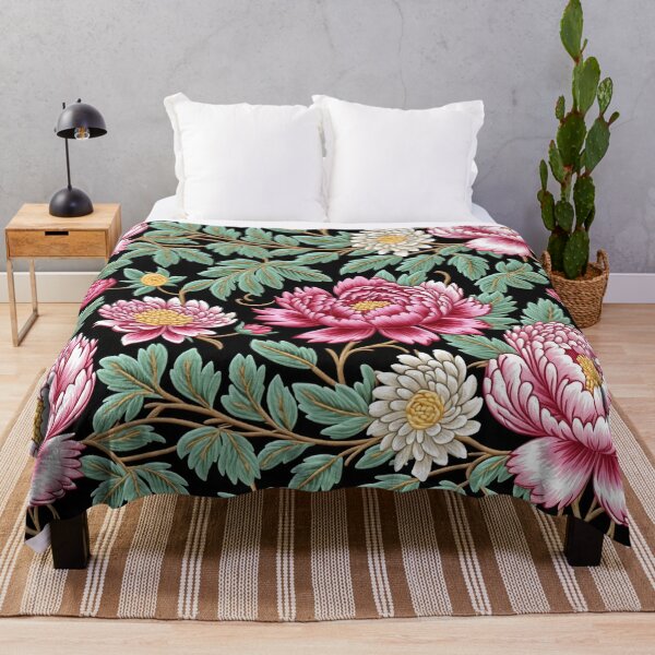 Item preview, Blossom trees with rose, peony, chrysanthemum. Jacobean embroidery style designed and sold by Giuseppe Cammino.