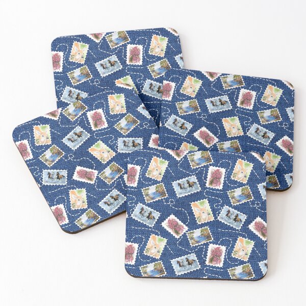 Item preview, Watercolour stamps on Denim designed and sold by SharonVallis.