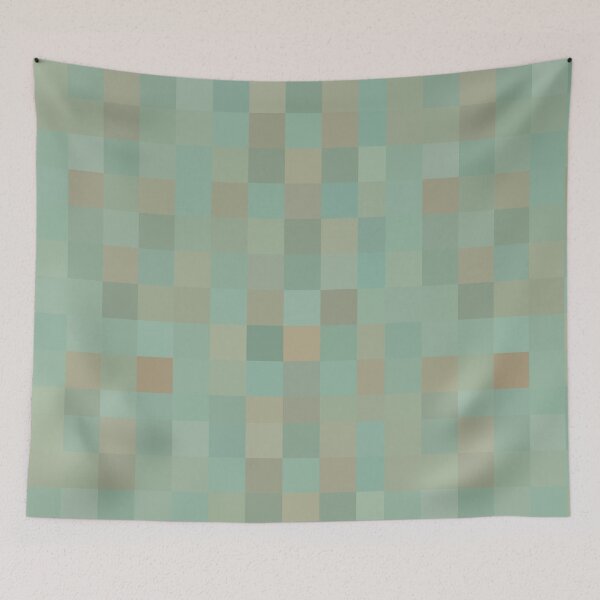 Item preview, Brown and green squares pattern designed and sold by roshana3.
