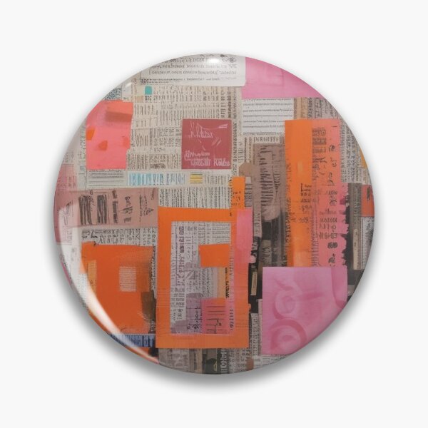 Artikelvorschau, Rosa abstrakte Collage entworfen und verkauft von GasconyPassion.