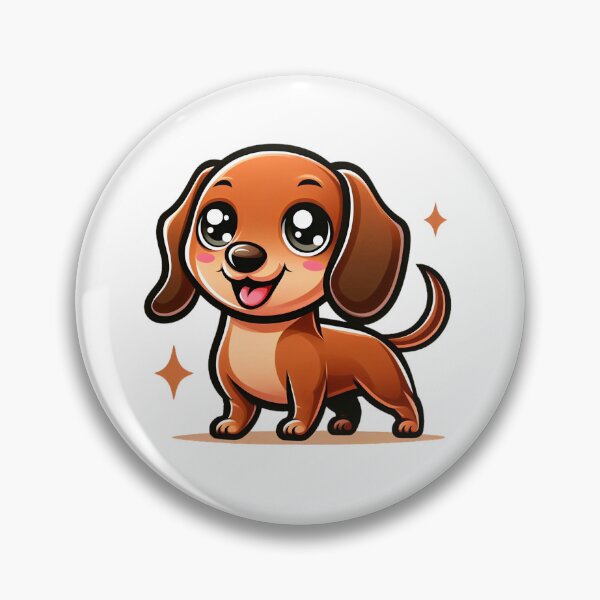 Item preview, Adorable Teckel Cartoon Sticker   designed and sold by BrightNook.