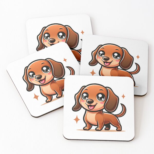Item preview, Adorable Teckel Cartoon Sticker   designed and sold by BrightNook.